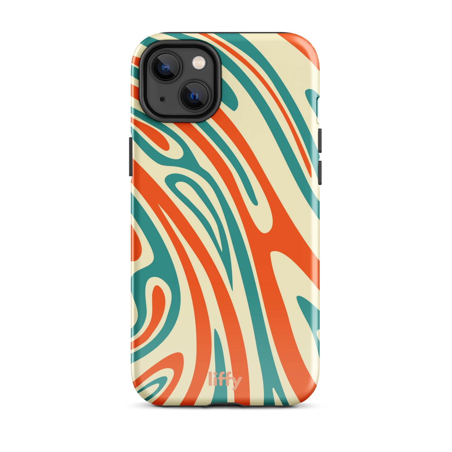 Liquid Dream: Retro Coral iPhone Tough Case