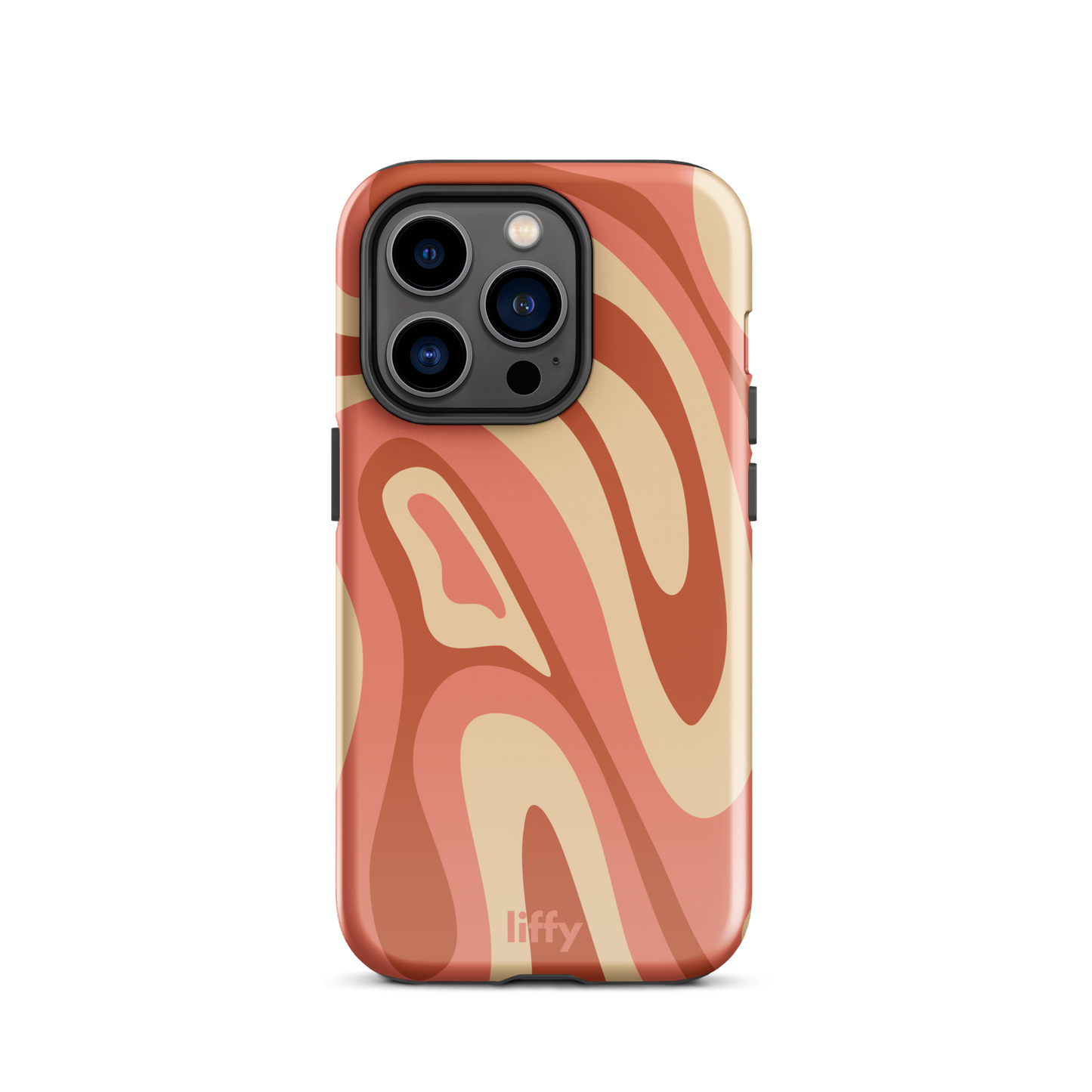 Liquid Dream: Terracotta Swirl iPhone Tough Case