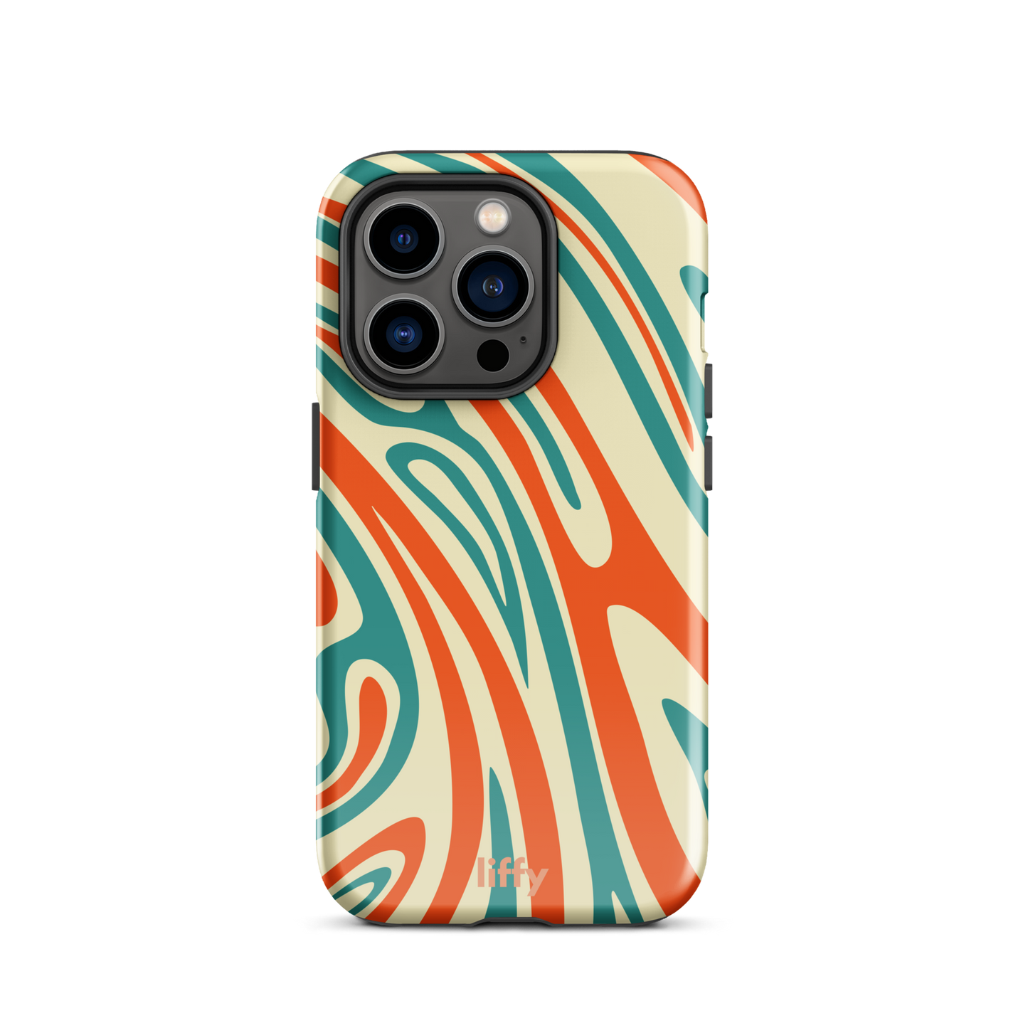 Liquid Dream: Retro Coral iPhone Tough Case