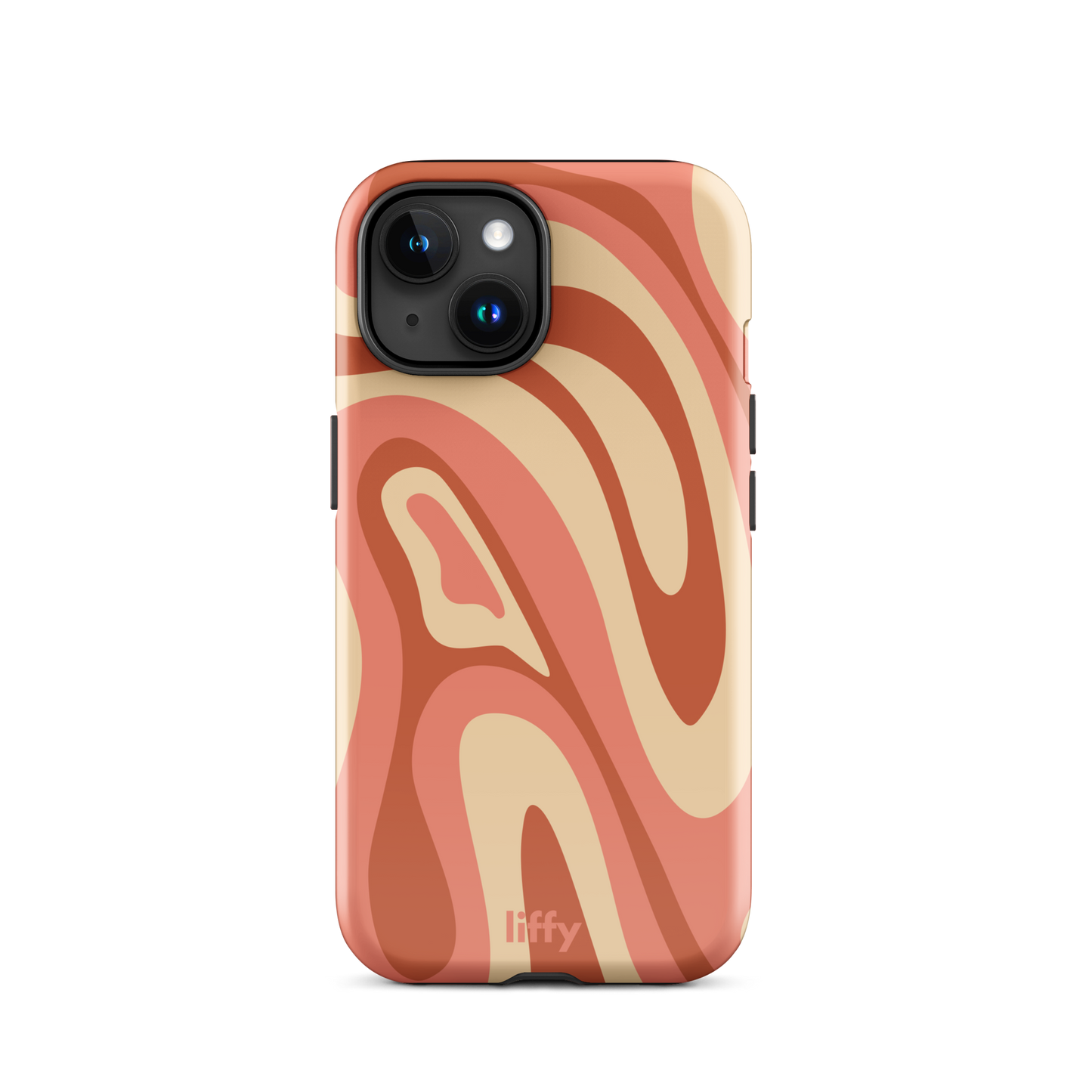 Liquid Dream: Terracotta Swirl iPhone Tough Case