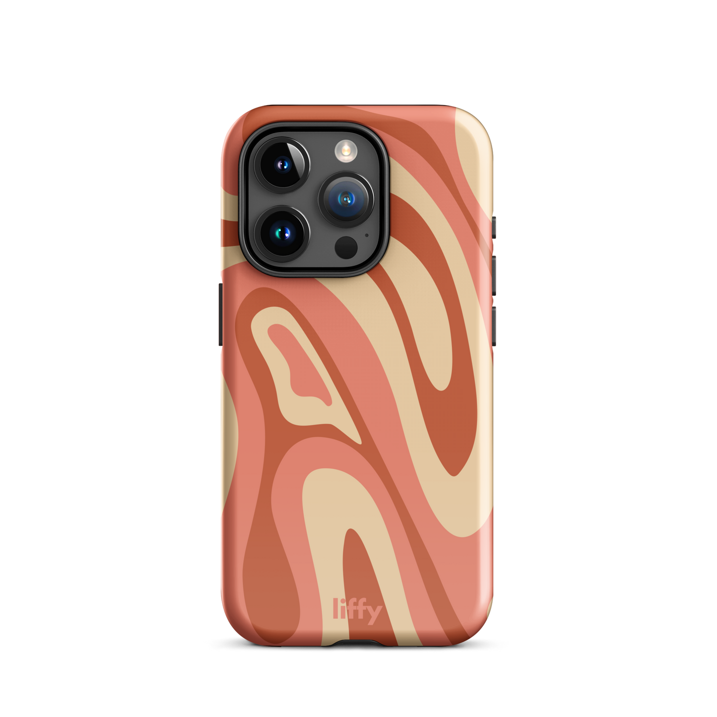 Liquid Dream: Terracotta Swirl iPhone Tough Case