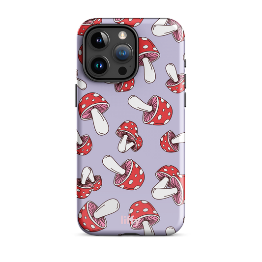 Purple Mushrooms iPhone Tough Case