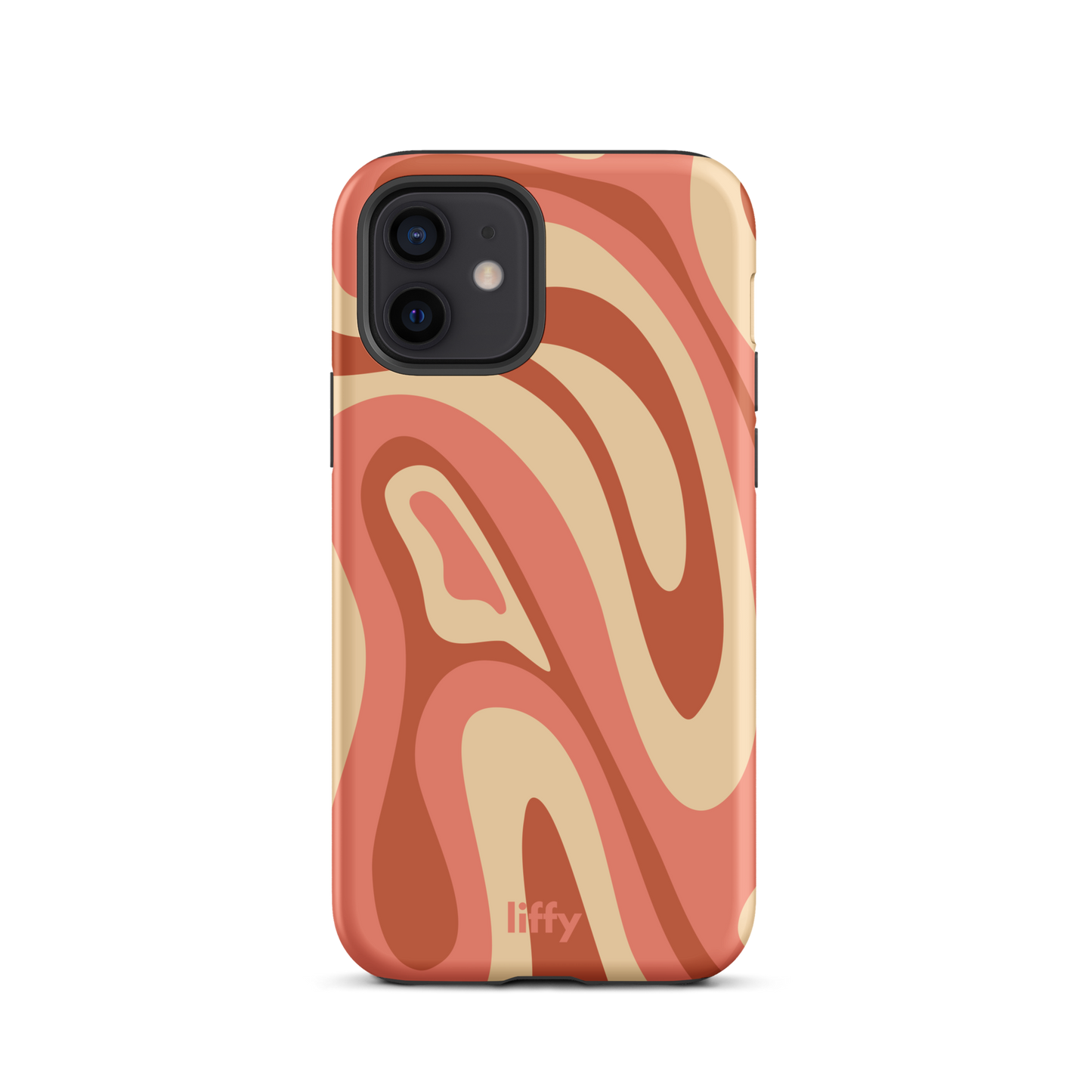 Liquid Dream: Terracotta Swirl iPhone Tough Case