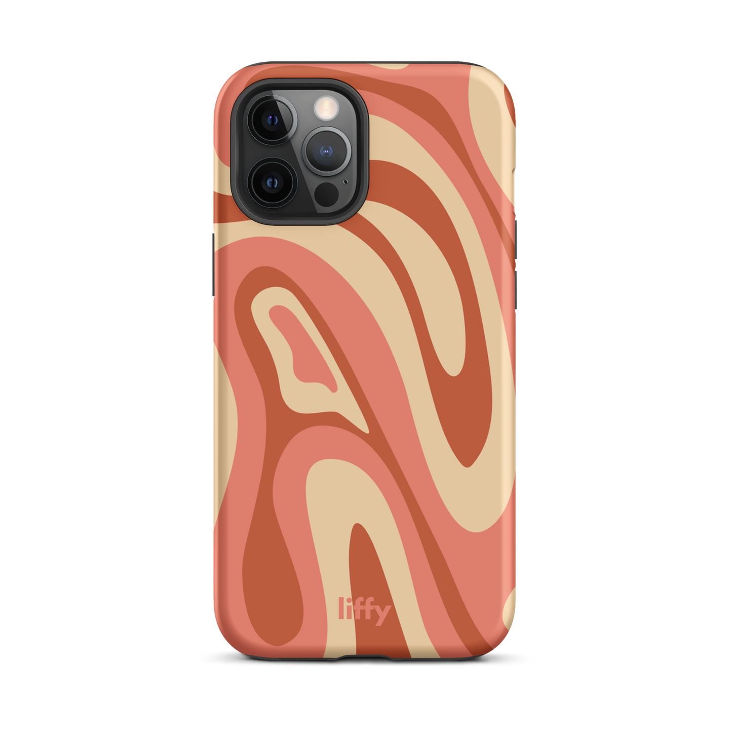 Liquid Dream: Terracotta Swirl iPhone Tough Case