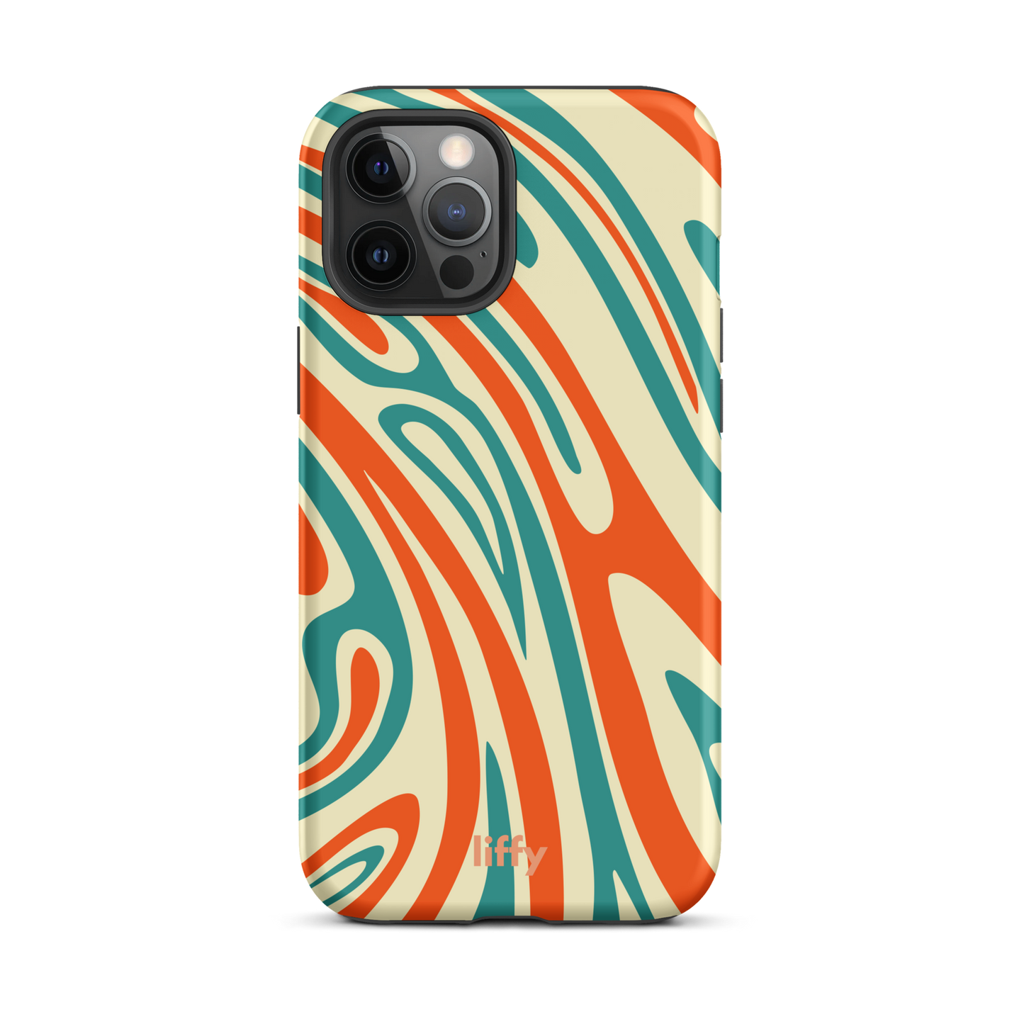 Liquid Dream: Retro Coral iPhone Tough Case