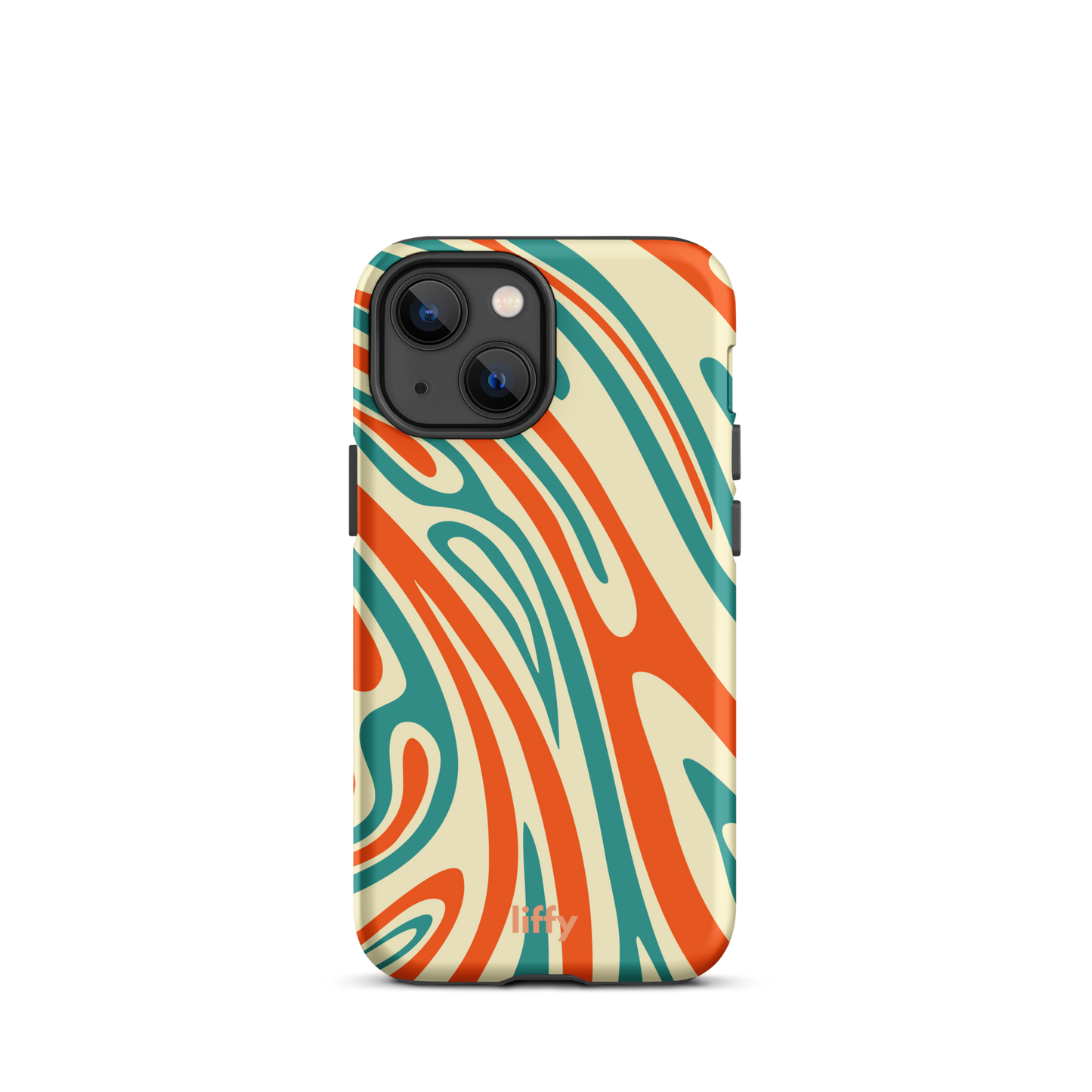 Liquid Dream: Retro Coral iPhone Tough Case