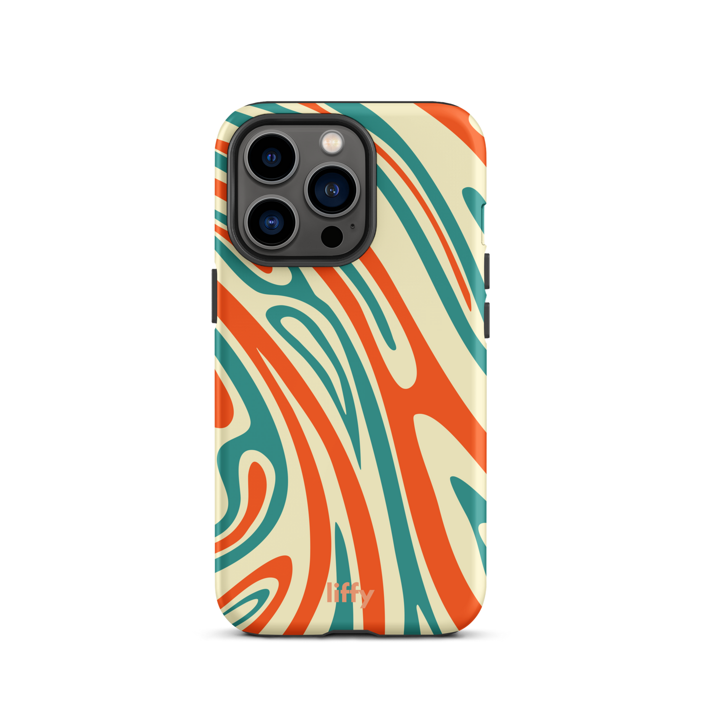 Liquid Dream: Retro Coral iPhone Tough Case