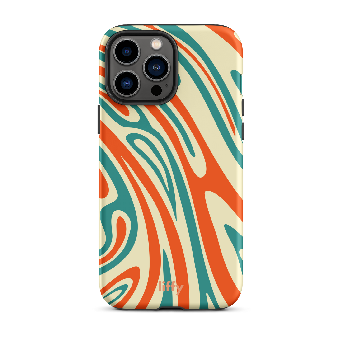 Liquid Dream: Retro Coral iPhone Tough Case