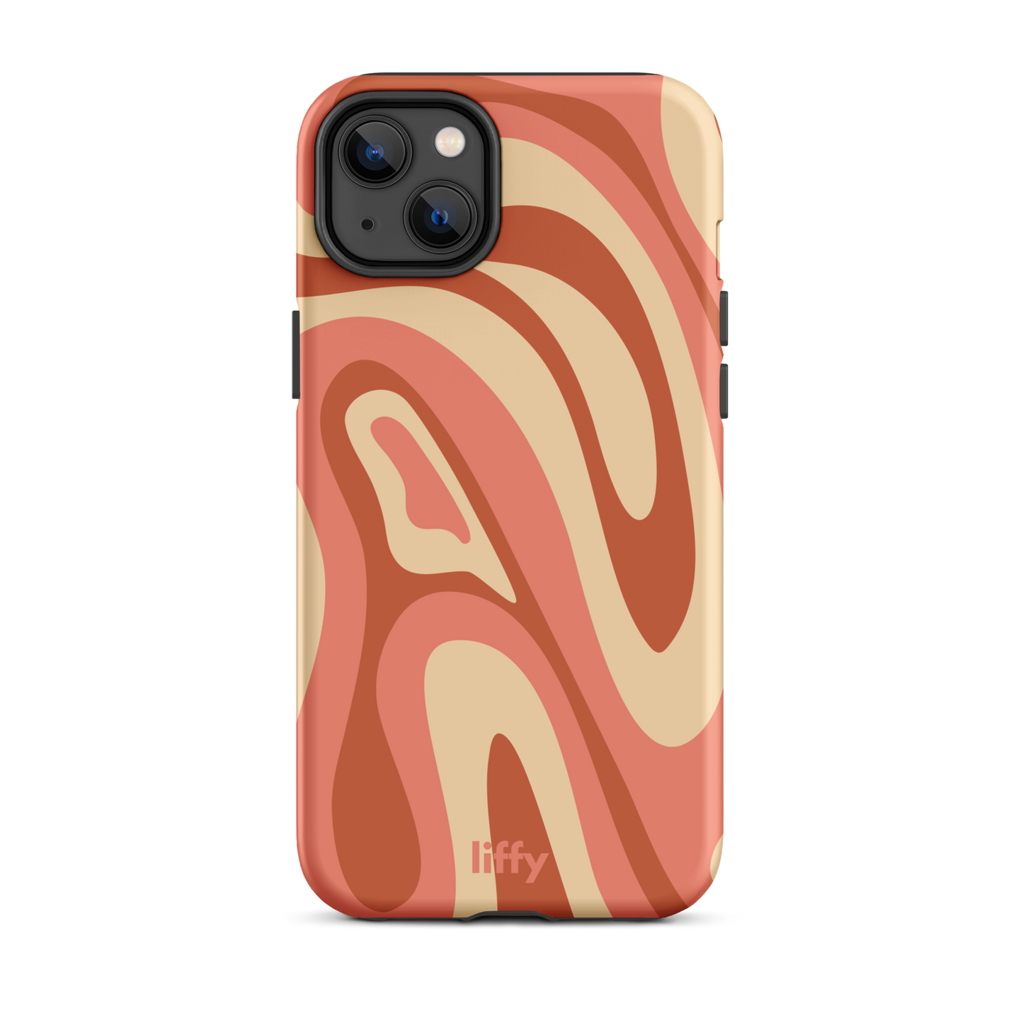 Liquid Dream: Terracotta Swirl iPhone Tough Case