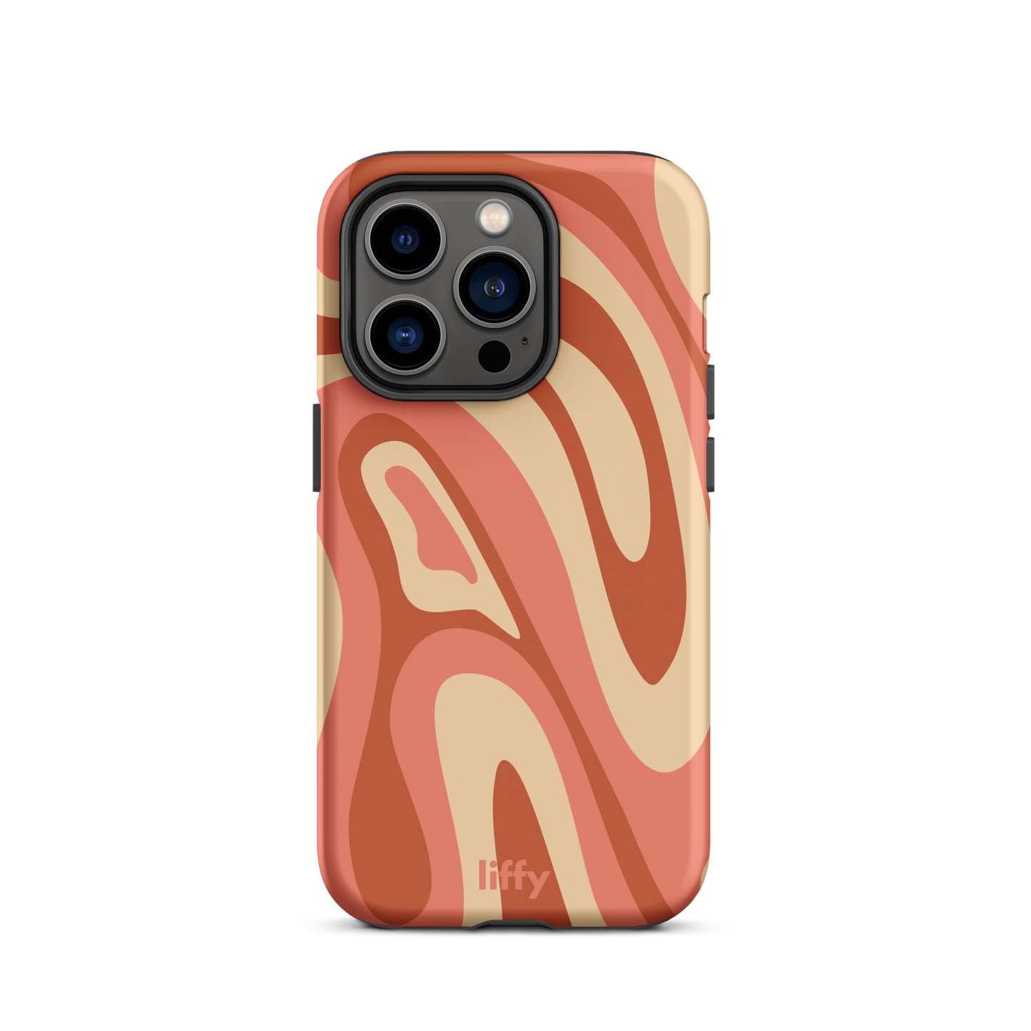 Liquid Dream: Terracotta Swirl iPhone Tough Case