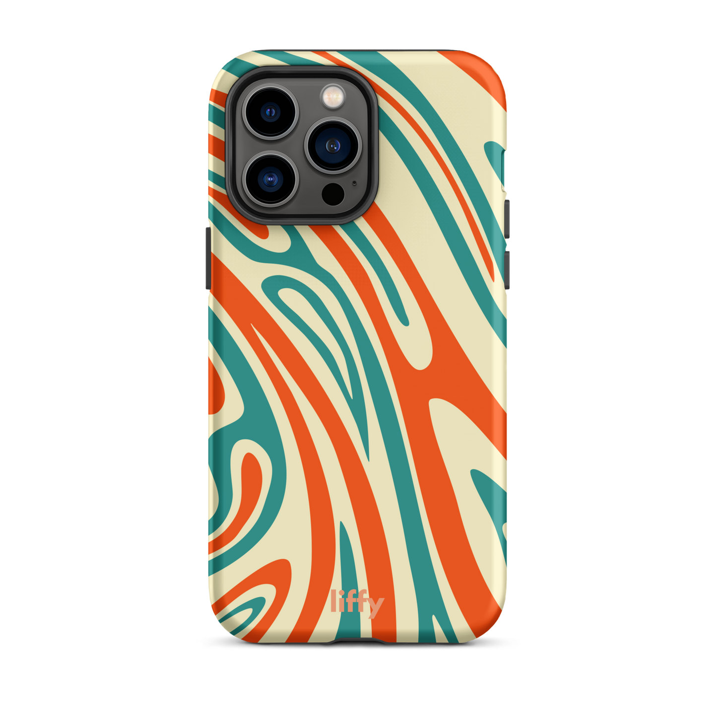 Liquid Dream: Retro Coral iPhone Tough Case