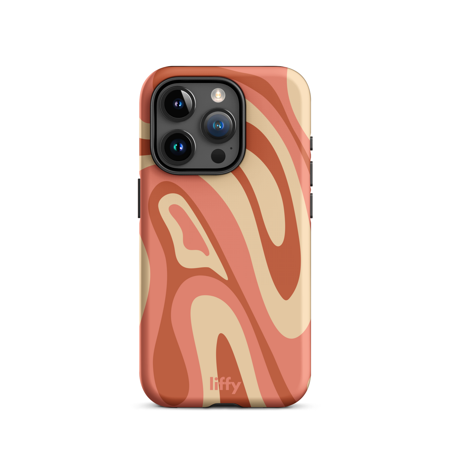 Liquid Dream: Terracotta Swirl iPhone Tough Case