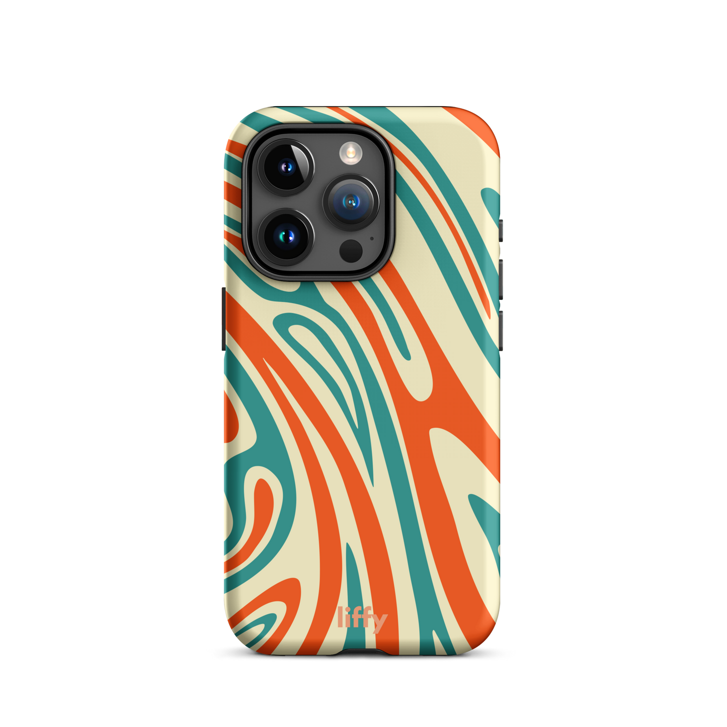 Liquid Dream: Retro Coral iPhone Tough Case